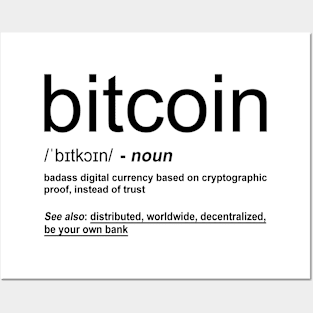 Bitcoin Definition Posters and Art